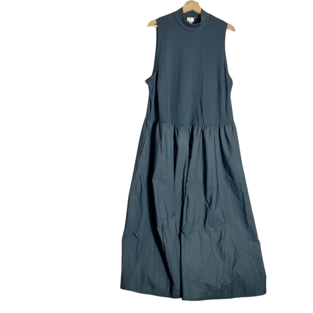 Universal Threads Black Sleeveless Maxi Dress High Neck Size 2X 100% Cotton